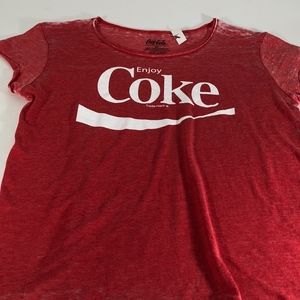 NWTFactory Faded & Distressed Red Coke Tee Size XL